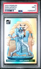 2024 Panini Donruss Downtown! Sam Laporta #6 PSA 9