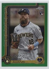 2025 Topps Chrome Update Green Refractor 44/99 Drew Avans #USC47 3m4