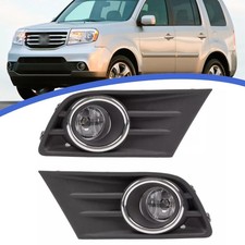 Rightleft Fog Light Wcoverchrome Trim For Honda Pilot 2012-2013-2014-2015