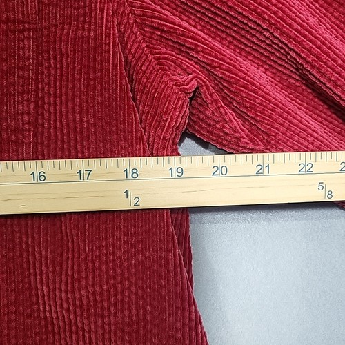 VTG LL Bean Shirt Mens Medium Red Plaid Corduroy Button Down Long Sleeve Lined - Photo 5 sur 8