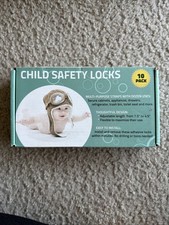Child Safety Strap Locks 10 Pack Baby Locks for Cabinets and Drawers, Toilet,