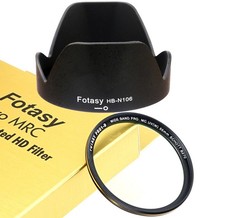 Lens Hood as HB-N106 55mm MRC UV for NIKON AF-P DX NIKKOR 18-55mm f/3.5-5.6G VR