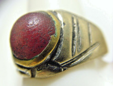 1700s antique Islamic Nomads tribal ring 8 size carnelian religious Islam 50454