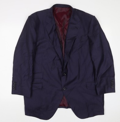 Harris & Howard Herren Sakko Anzugjacke Blau Polyester Größe 48 Regular