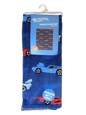 Hot Wheels Blue Oversized Soft Cuddly Warm Plush Baby Kids Blanket 40  x 50  in