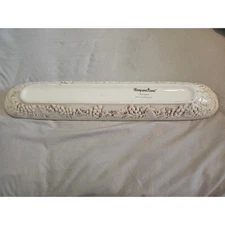 Harry and David Ceramic Grapevine Embossed 18" Olive Tray Dish Portugal 