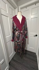 90s vintage Victoria's Secret paisley satin terry-lined robe VINTAGE