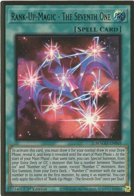 Yugioh MAGO-DE049 - Rang-Up-Magie - Der Siebte - Premium Gold Rare