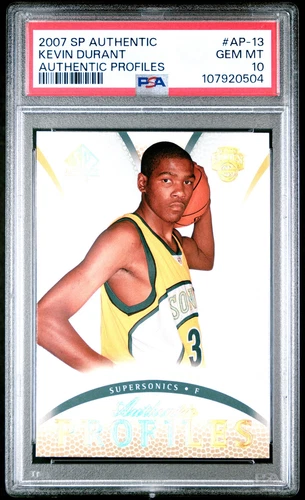 2007 SP AUTHENTIC PROFILES #AP-13 KEVIN DURANT ROOKIE RC PSA 10