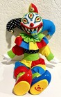 HANDMADE OOAK Jester Harlequin Clown Doll 13.5” Sitting Weighted Shelf Decor