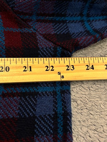 Club Room Sweater Mens Large Blue Red Plaid Merino Wool Blend Long Sleeve - Picture 4 of 6