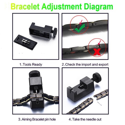 Gun Metal Gray Titanium Magnetic Bracelet men women Arthritis Pain Balance Power - Picture 10 of 11