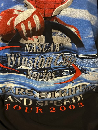 M&O KNITS 2003 WINSTON CUP NASCAR BLACK T-SHIRT, SIZE XL, SHORT SLEEVES - Picture 2 of 13