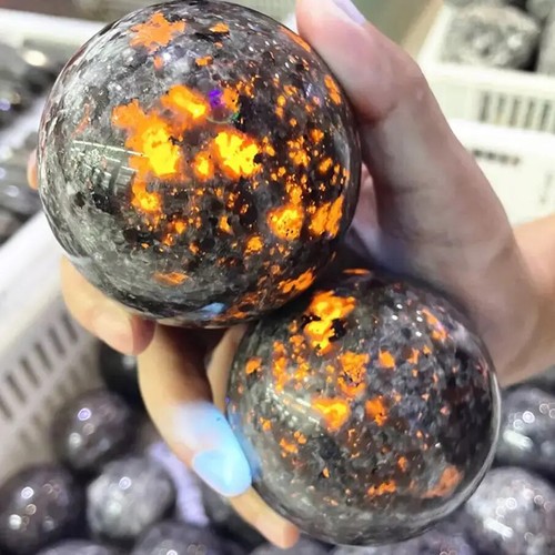 New Crystal Ball Natural Stone Yooperlite Powerful Chakra Energy Wicca Crystals - Picture 24 of 27
