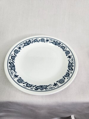 1 - Corelle OLD TOWN BLUE ONION Dessert Bread Plate FLOWERS 6 3/4'' VINTAGE