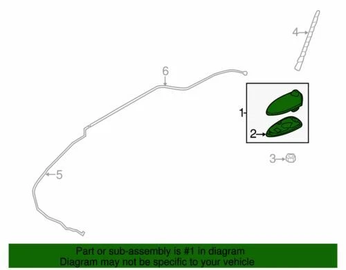 Conjunto de antena de techo original Kia 2010-2013 Soul sin navegación 96250-2K000 Foto 2 de 2
