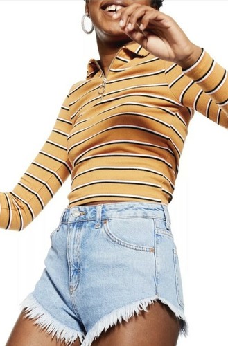 CUTE NWT TopShop Moto Kiri CutOff High 