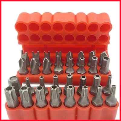 33pc Professional Screwdriver Bit Set - Tamper-Proof Multi-Type Screwdrivers NEW