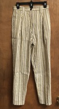 Esprit Pants Vintage 80s High Waist Tapered Linen Made In Italy NWOT