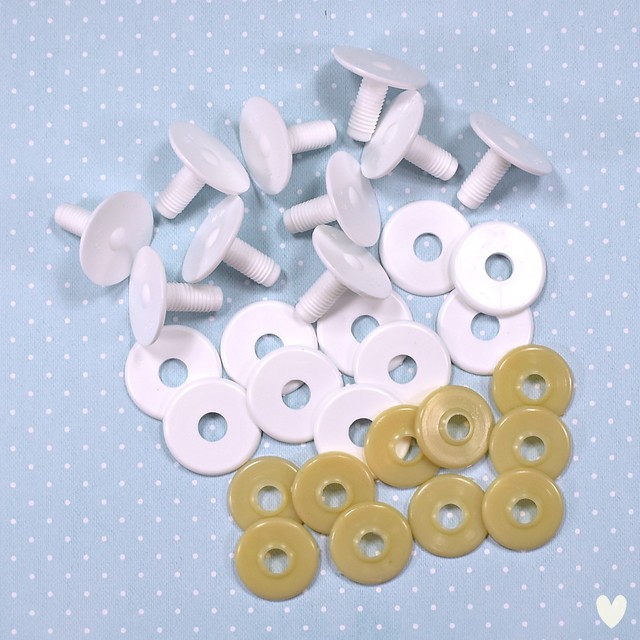 35mm White Plastic Safety Doll Joints X 10 Bear Doll Soft Toy Making