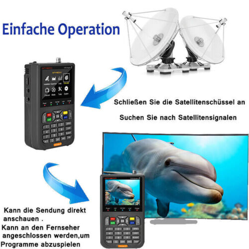 FTA DVB-S2/S2X Satellitenfinder Digital Satelliten TV Signal Messgerät Satfinder - Afbeelding 10 van 24