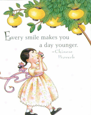 EVERY SMILE MAKES YOU A DAY YOUNGER-Handcrafted Magnet-W/Mary Engelbreit art