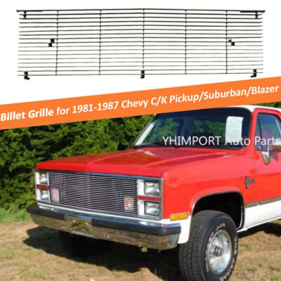 Silver Billet Grille For 1981-1987 Chevy Blazer/C/K/Suburban/GMC Jimmy Suburban 