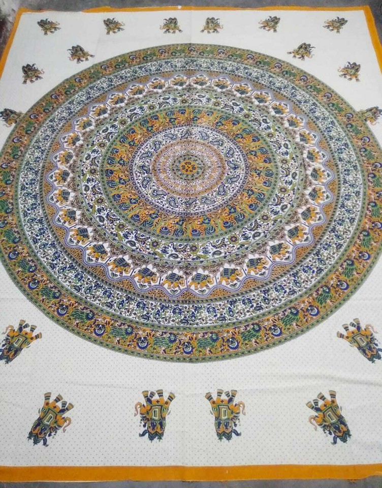 Indian Gypsy Mandala Tapestry Throw Bedspread Queen Decor Hippie Wall ...