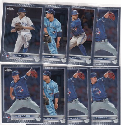 LOT (13) 2022 TOPPS CHROME ''ALL'' TORONTO BLUE JAYS GAUSMAN BICHETTE AA-1857