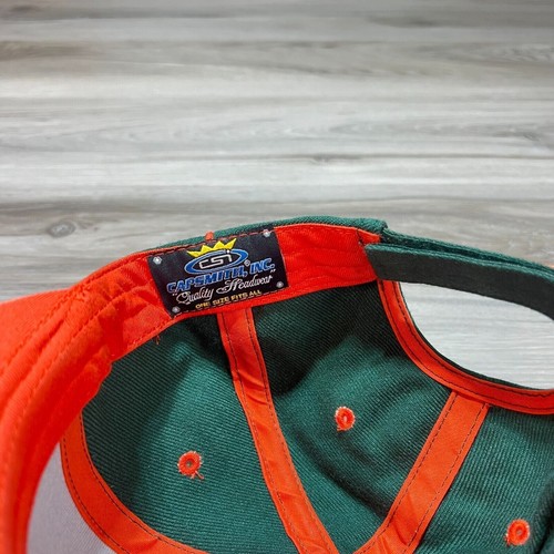 University of Miami Hurricanes Strap Back Hat Cap Green Embroidered Canes EUC - Picture 4 of 5
