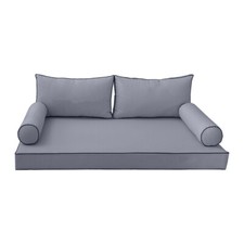 COVER ONLY-Style2 Daybed Mattress Bolster Pillow Covers Contrast Trim Crib AD001