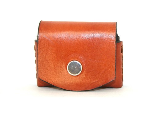 44 spl / 44 mag Ammo holder , brown leather, for 5 x 44 rounds, pocket carry - Picture 10 of 11