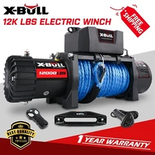 X-BULL 12000lbs Electric Winch Remote Control 12V for Truck Trailer 4WD Off-Road