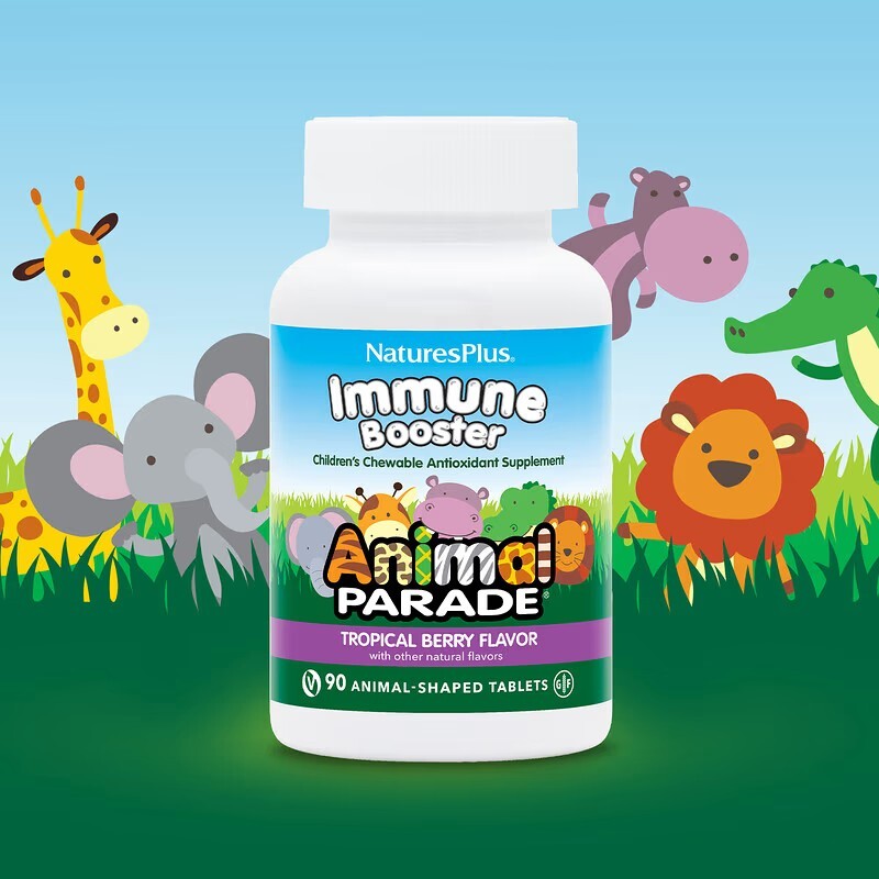 Animal Parade, Kids Immune Booster, Tropical Berry, 90 Animal-Shaped Tablets