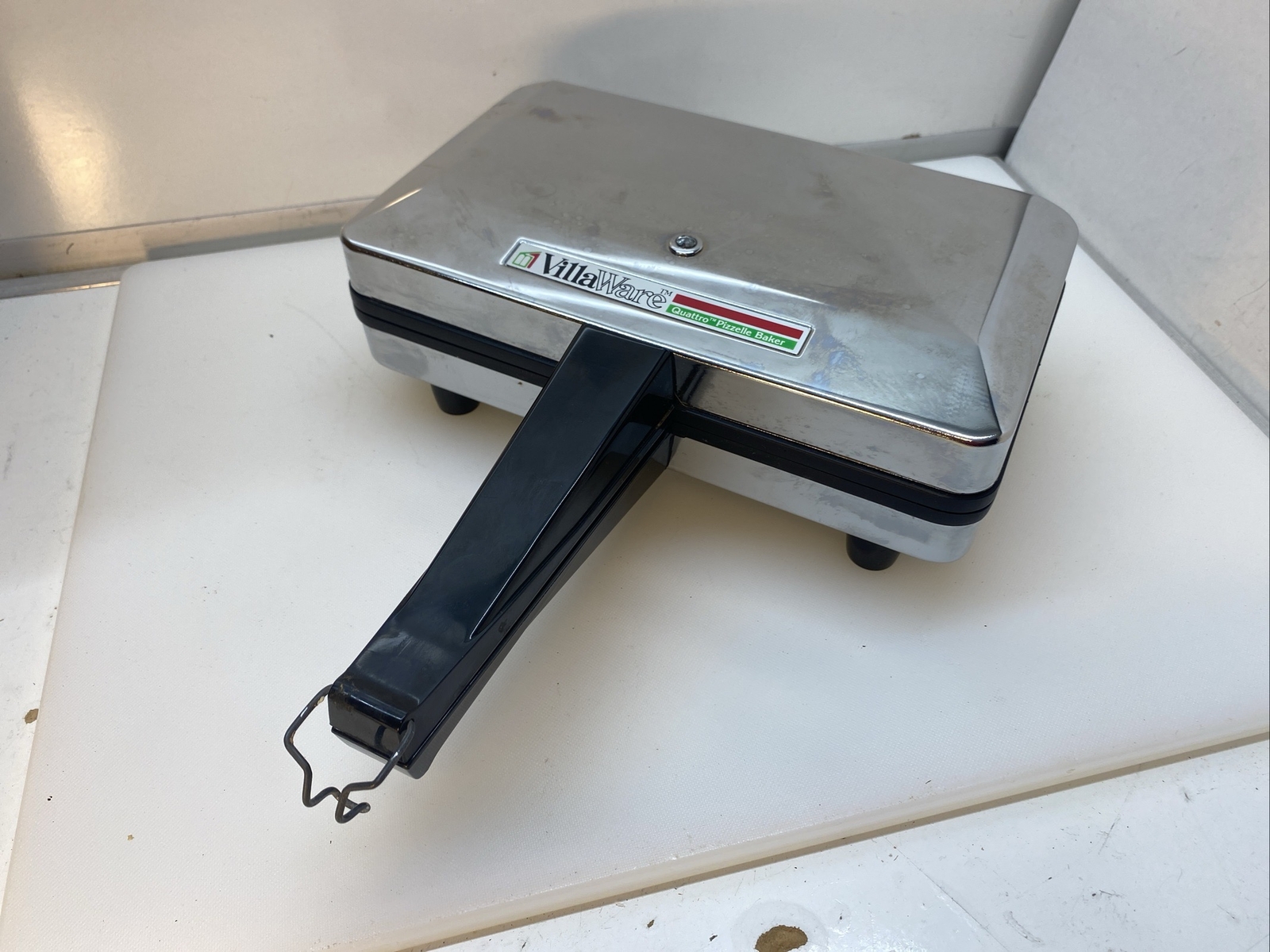 Villaware Quattro Pizzelle Cookie Maker Iron 5100NS Stainless Tested