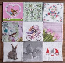 Servietten für Serviettentechnik,Konvolut 24x24 cm/Nr.12