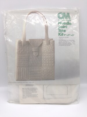 Columbia Minerva Needlepoint Tote Bag Kit Geometric ARAN MOTIF 1978 Sealed 