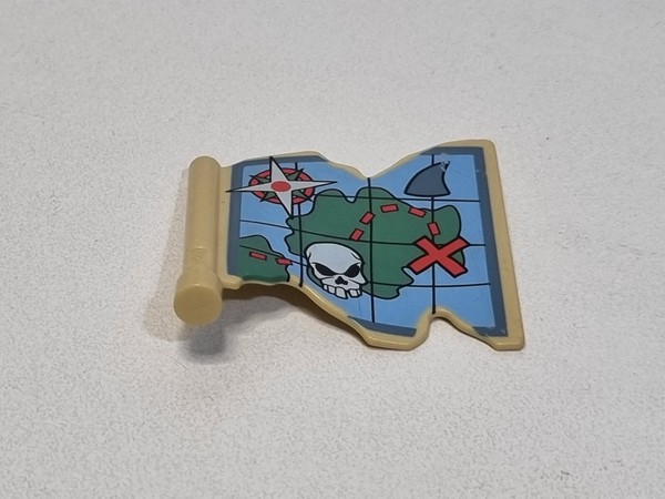 Lego Duplo Pieza Mapa Pirata Barco BIG SHIP SKULL RED Isla Tesoro