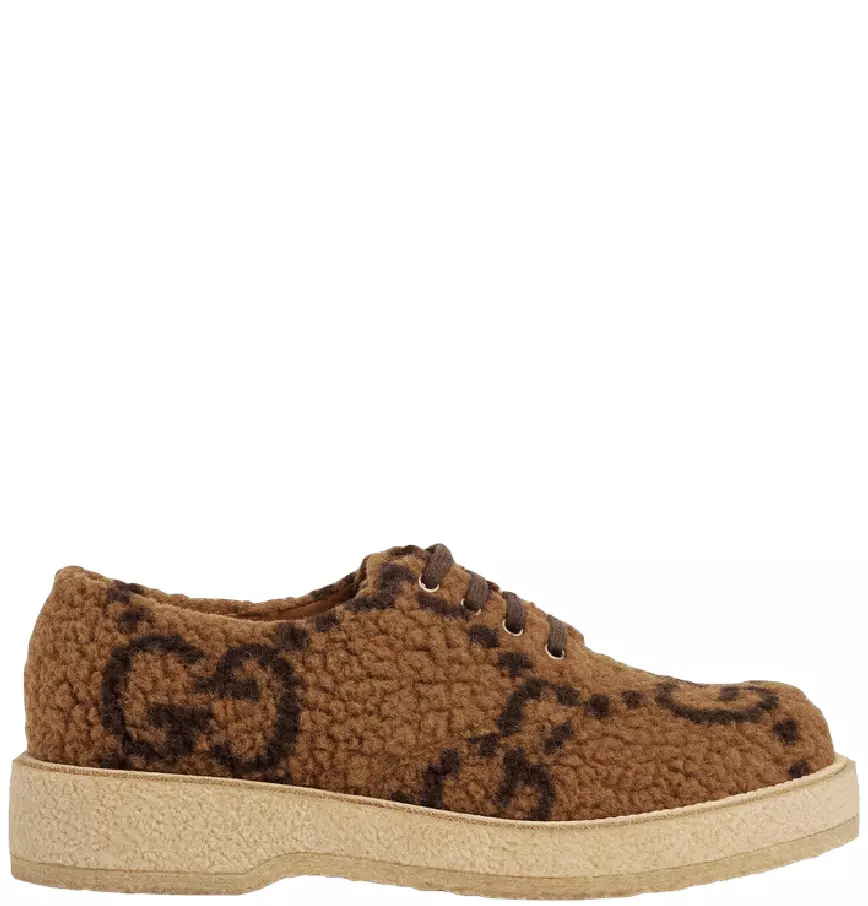 Bottes cheville authentiques pour hommes Gucci noir hooper GG logo effet laine neuves