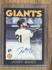 2021 Topps Series 2 Joey Bart Black AUTO 1986 /199 #86B-JB RC ROOKIE GIANTS