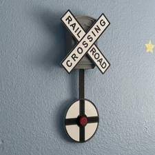 Train Railroad Crossing with Wigwag Wall Decor (by Red1RC)