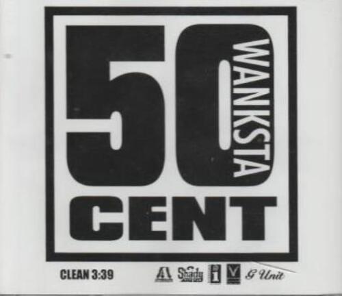 50 Cent: Wanksta PROMO MÚSICA AUDIO CD Etiqueta Blanca Sombreado Aftermath Limpieza 1 pista - Imagen 1 de 1