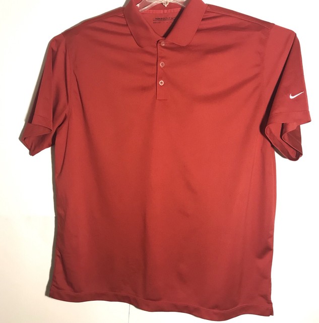 Nike Dri Fit Menâs Golf Shirt XXL 2XL Red EUC | eBay