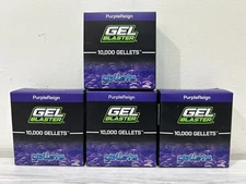Gel Blaster Gellets 4 Box 10,000 Per Box 40,000 Total, Small Balls Ages 3+Purple