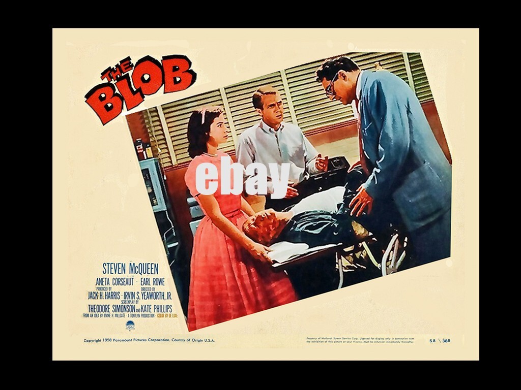THE BLOB Alien Monster Steve McQueen Corsaut Flesh Eating Creature 11x14 eBay
