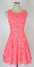 NWT $90 Hot Pink Windsor Sleeveless Lace Short Dress Prom Formal Size 7 NEW