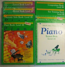 Alfreds Basic Piano 8 Book Lot Level 1B Lesson Christmas Patriotic Duets Ear