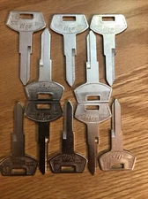 B84/P1101 uncut key blanks. Pack Of 10