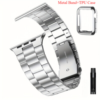 Stainless Steel Band Strap+TPU Case For Apple Watch Series 10 9 8 7 6 5 4 3 2 SE
