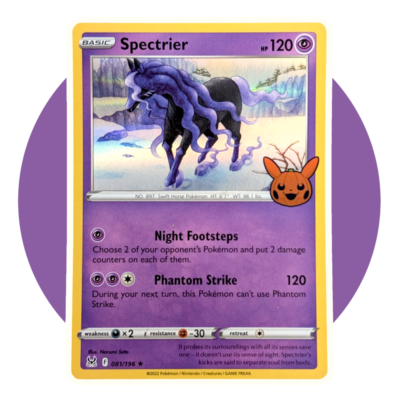 Trick or Trade Pokemon Card (BB06): Spectrier 081/196 Holo